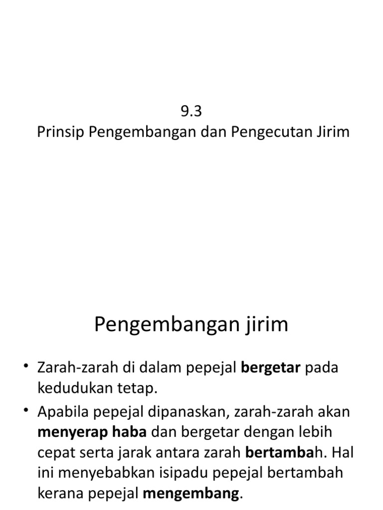 9 3 Pengembangan Dan Pengecutan Jirim Pdf