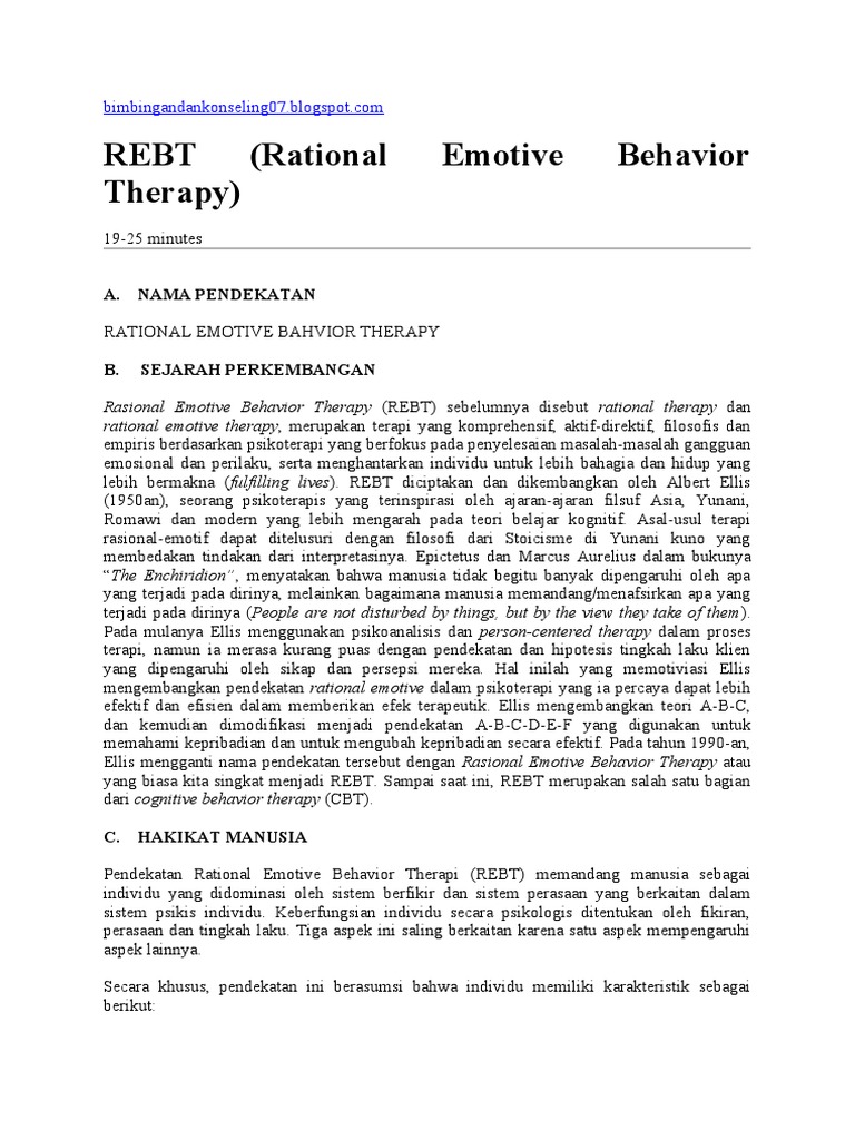 Tujuan dan Teknik REBT dalam Terapi | PDF | Sains & Matematika
