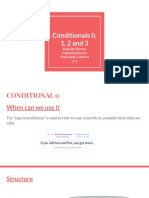 Conditionals 0, 1, 2 and 3