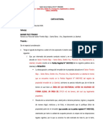 Carta notarial requiriendo desocupación de terreno de 270m2