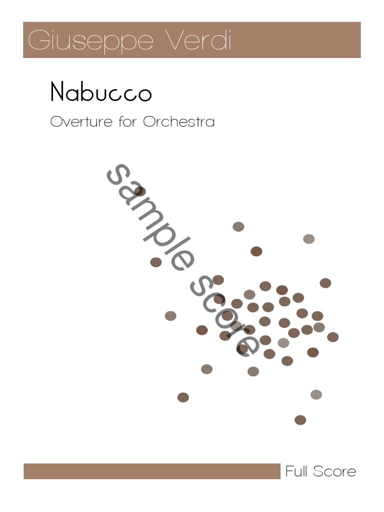 Verdi Nabucco Overture Orchestra Full Score Sample PDF