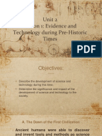Unit 2 Lesson 1: Evidence and Technology During Pre-Historic Times
