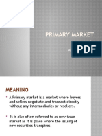 Primary Market: By-Saumya Singh Assistant Professor