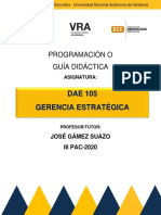PROGRAMACION DIDÁCTICA GERENCIA ESTRATEGICA - III PAC  2020