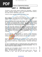 Unit: 3 Petrology: On Engineering Geology