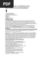 Introduction To Production and Operation Management: Chapter Outline