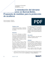 Avances en La Remediación Del Derrame de Hidrocarburos en Barreal-Belén. Propuesta de Medidas para La Protección de Acuíferos