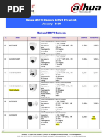 Dahua HDCVI & XVR Price List - January - 2020