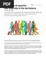 5 Benefits of Equality and Diversity in The Workplace