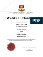 SIJIL WATIKAH PENGAWAS 2019