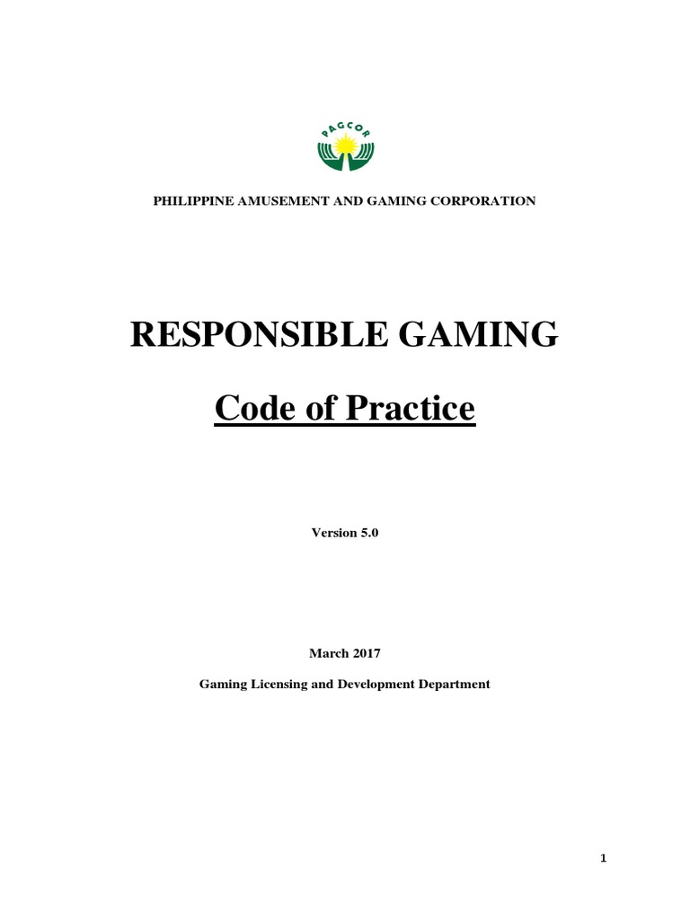 Responsible Gaming Code of Practice | PDF | Problem Gambling | Gambling