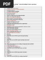 "Web Applications Design" Selected Multiple-Choice Questions