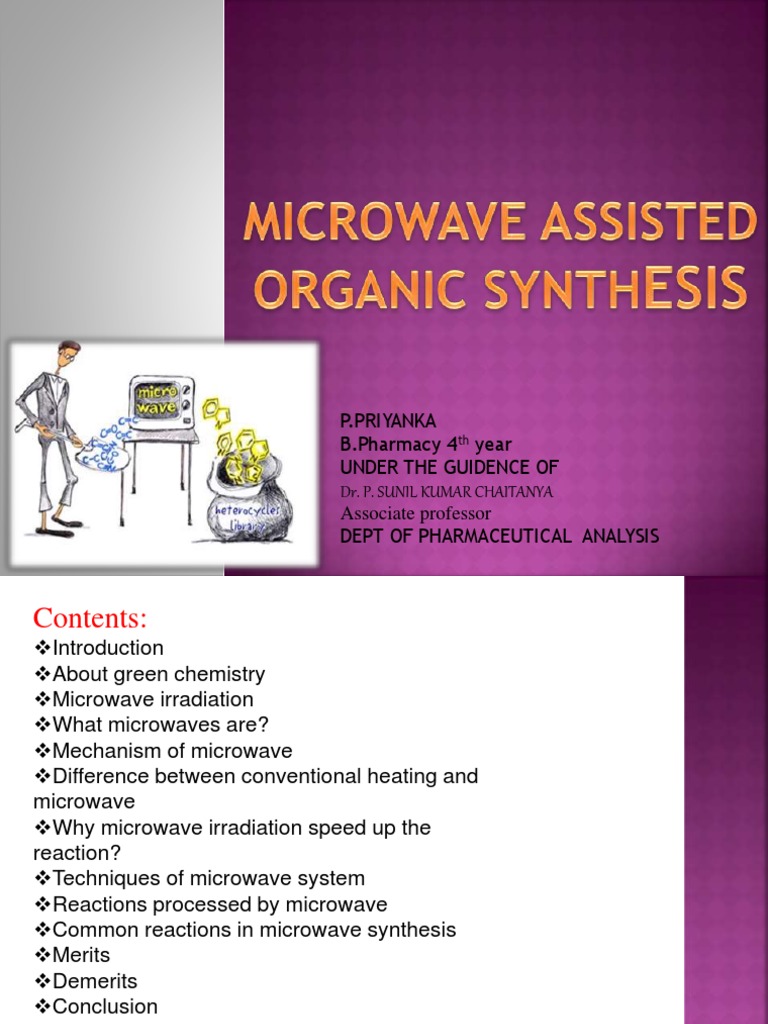 Microwave-Assisted Organic Synthesis | PDF | Electromagnetic Radiation ...