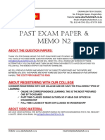 Past Exam Paper & Memo N2: About Registering With Our College