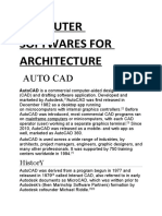 Computer Softwares For Architecture: Auto Cad