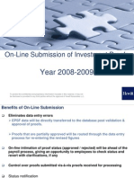 On-Line Submission of Investment Proofs: Year 2008-2009
