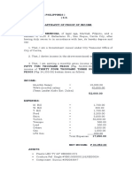 Affidavit (proof of income) - Kerwin Mendoza