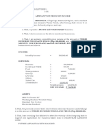 Affidavit (proof of income) - Mendoza