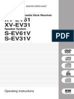 XV-EV61 XV-EV31 S-EV61V S-EV31V: Stereo DVD Cassette Deck Receiver