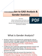 Introduction To GAD Analysis & Gender Statistics