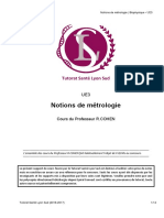 Notions de Métrologie PDF