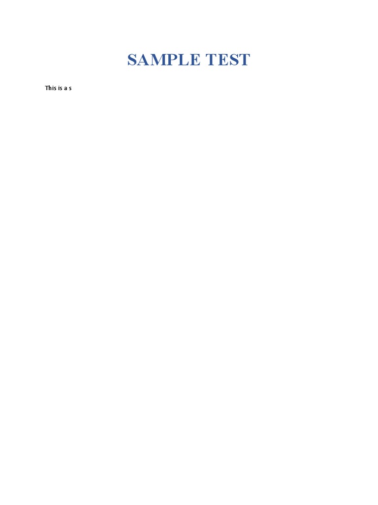 Sample Test Document Overview | PDF | Language Arts & Discipline ...