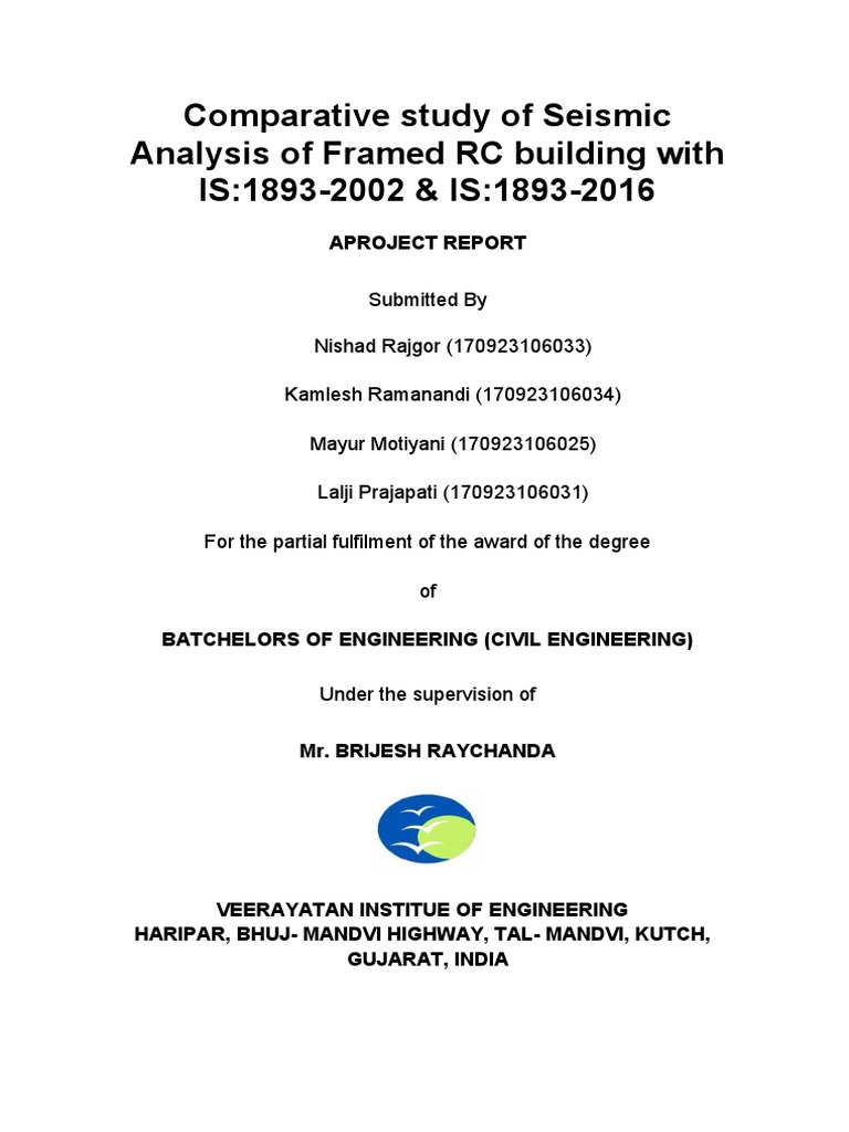 Comparative Study of Seismic Analysis of Framed RC Building With IS ...
