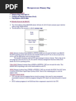 Microprocessors Memory Map: Outline of The Lecture