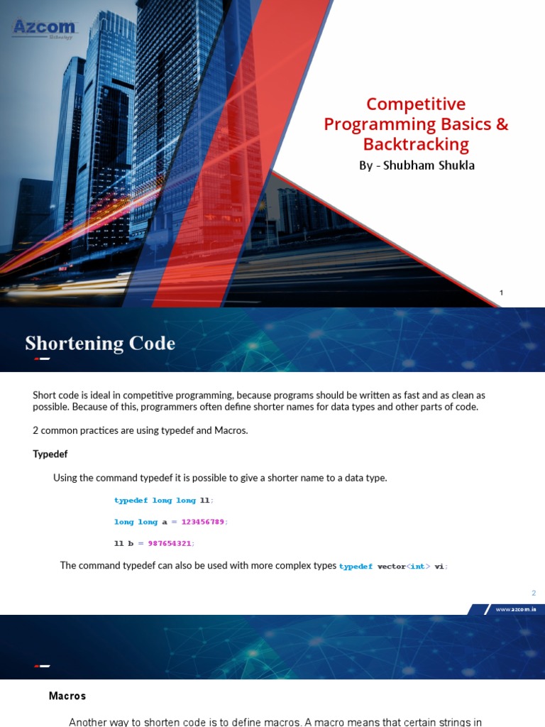 Competitive Programming Basics | PDF