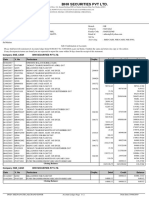 BHH SECURITIES PVT LTD. Account Statement