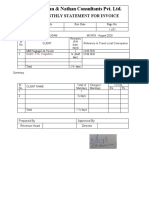 QF 006 August 2020 RA Monthly Statement For Invoicing