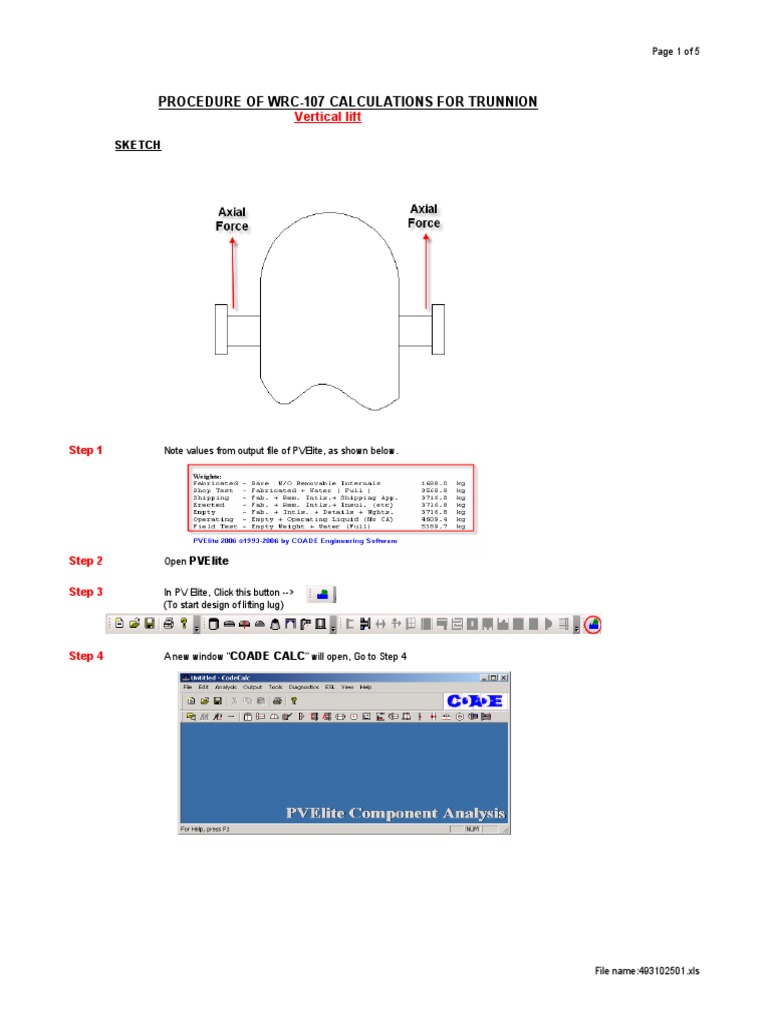 WRC-107 Lifting Trunnions - Vert. Lift | Download Free PDF | Computing ...
