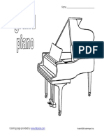 Grand Piano Piano Colour Sheet PDF
