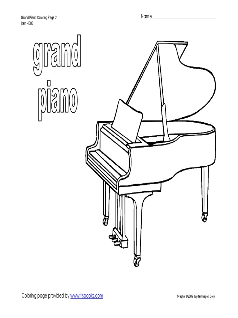 Grand Piano Piano Colour Sheet PDF | PDF