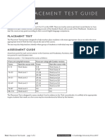 Think Placement Test Guide and Answer Key Final PDF