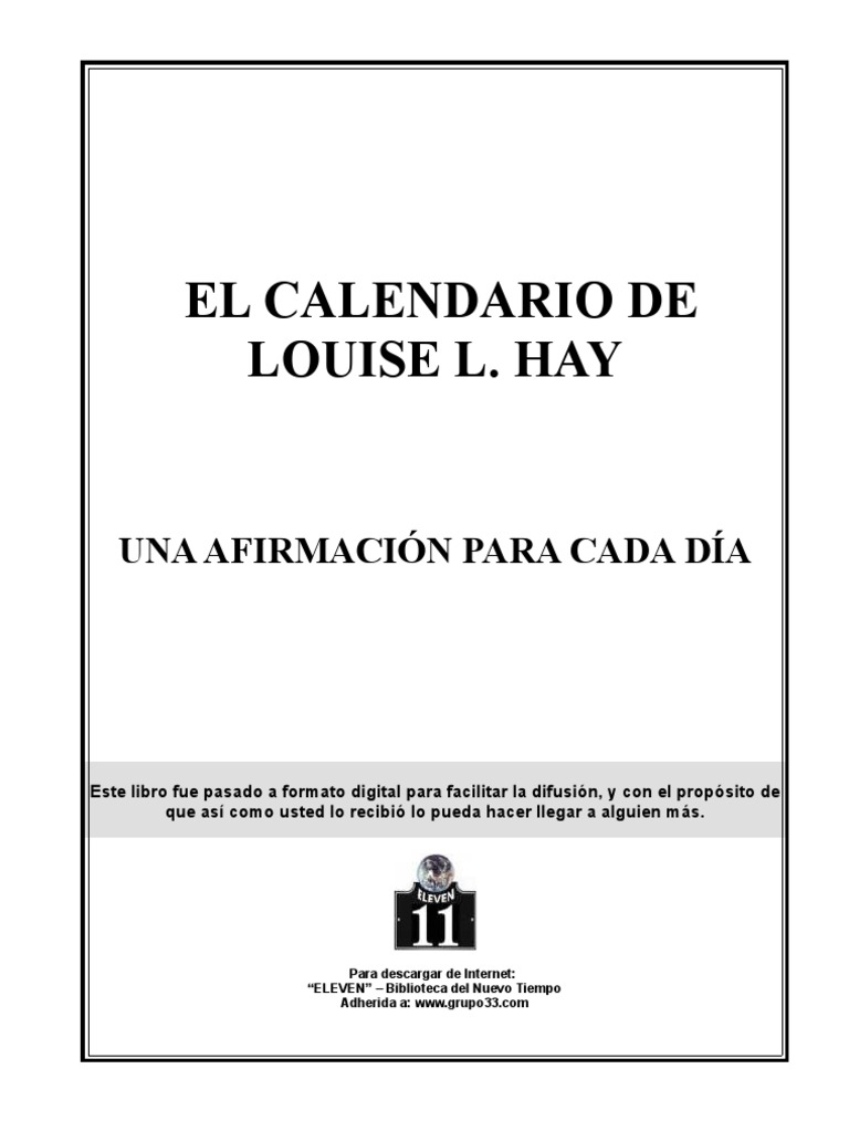 El Calendario de Louise Hay PDF Felicidad Amor