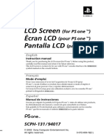 LCD Screen Écran LCD Pantalla LCD: (For PS One) (Pour PS One) (Para PS One)