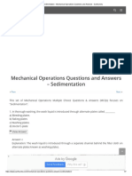 Sedimentation - Mechanical Operations Questions and Answers - Sanfoundry