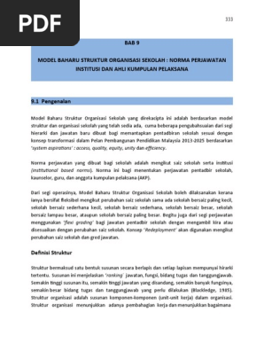 Model Baharu Struktur Organisasi Sekolah  PDF