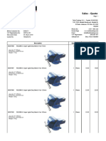 Sales - Quote: Description Qty UOM U. Price Amount