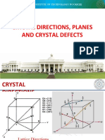 Crystal Directions, Planes and Crystal Defects: Indian Institute of Technology Roorkee