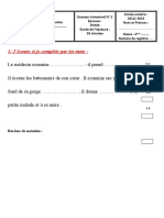 Dictée 4ème Examen Trimestriel N - 2