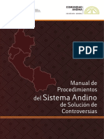 Manual de Procedimientos Del Sistema Andina de Solución de Controversias PDF