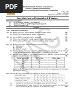 Introduction To Economics & Finance