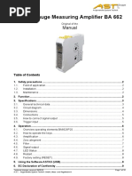 Strain Gauge Measuring Amplifier BA 662: Manual