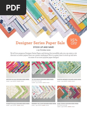 2020 Stampin' Up! Designer Paper Sale
