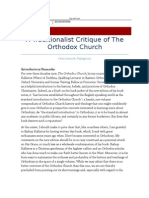 A Traditionalist Critique of The Orthodox Church