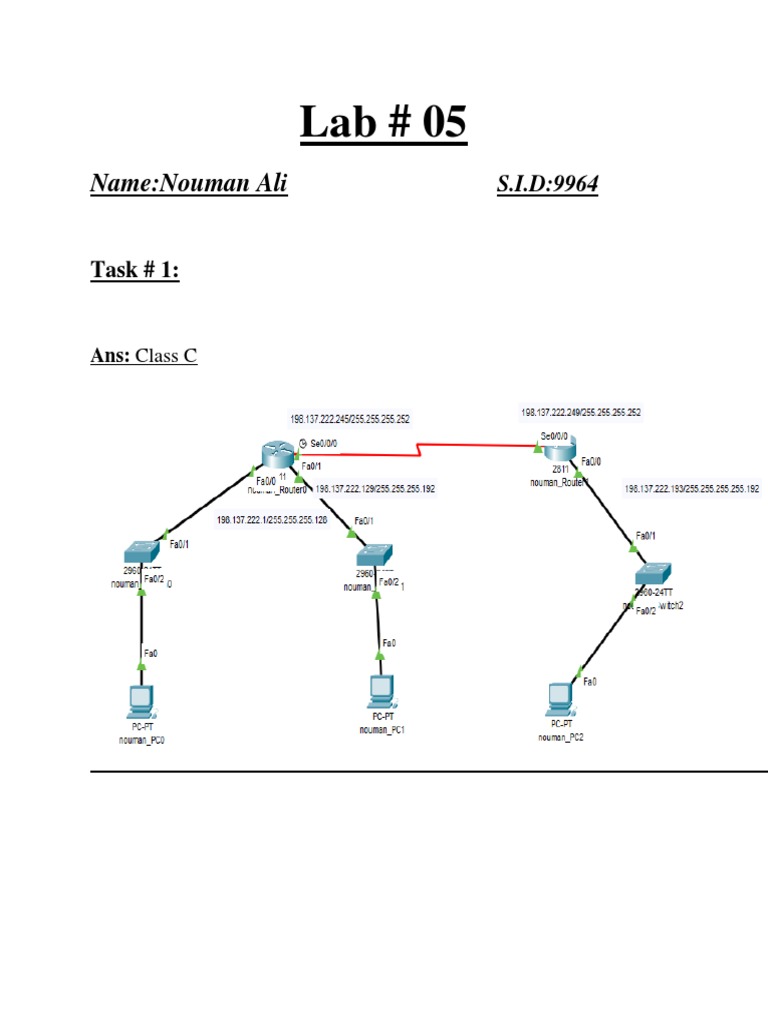 Lab # 5 - Nouman - Ali - 9964 | PDF