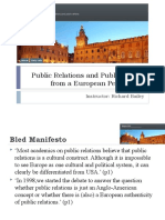Public Relations and Public Affairs From A European Perspective