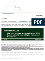 First 1,000 Days Law - the best Christmas gift of Duterte administration to Filipino mothers and their children _ Department of Health website